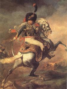 Theodore   Gericault An Officer of the Imperial Horse Guards Charging (mk05) Sweden oil painting art